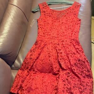 imPRESS Red Lace Midi Dress